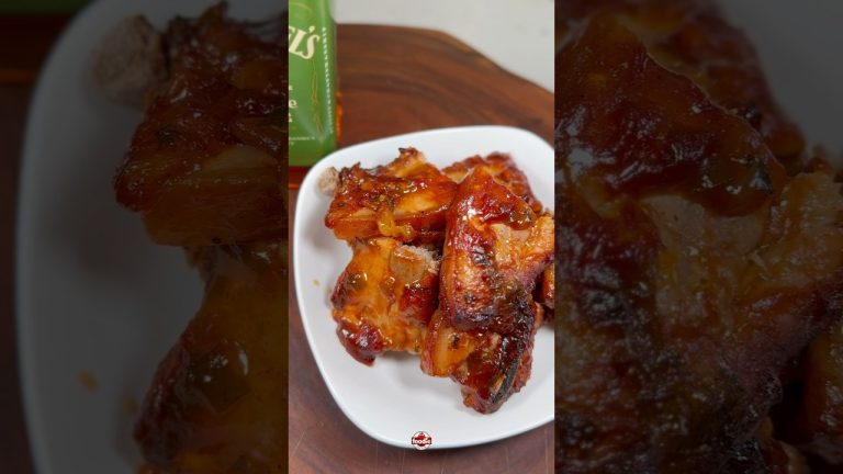 BBQ Pork Spare Ribs 🍽️ RECIPE IN COMMENTS #MakeItCount #jackdanielstennesseapple #foodshorts