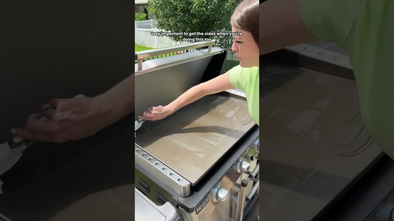 Part 2 I bring out my drill 🤭🤣 #blackstone #blackstoneseasoning #blackstonegriddle #griddle