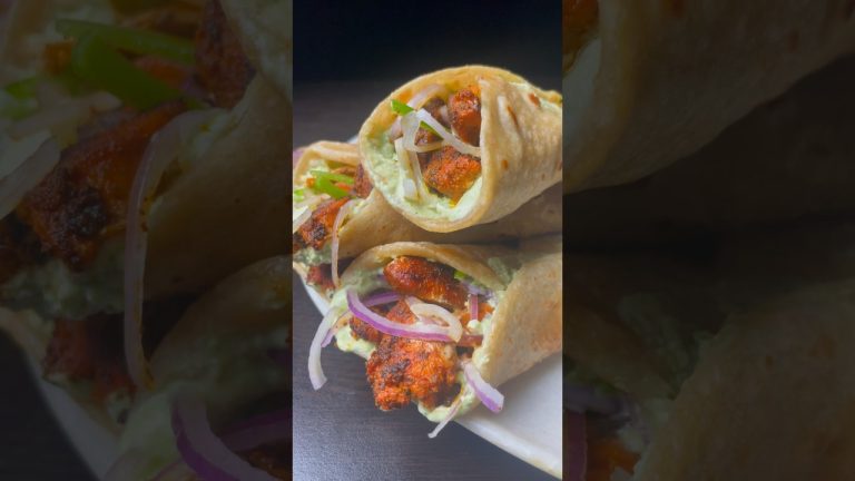 Chicken Tikka Roll #shorts #recipe #asmr #chickentikkaroll #chickentikka