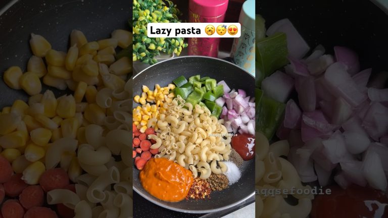 Pasta in 10 mins 😳😍 VIRAL LAZY PASTA 😍 #newsong #recipe #easyrecipe #mixsaucepasta #pastalover
