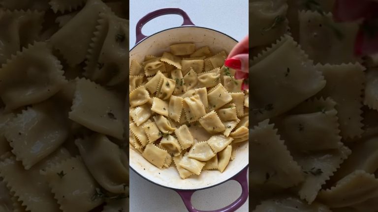 Agnolotti del Plin with Braised Shallots #pastarecipe #pastamaking #homecook #handmade #dinner
