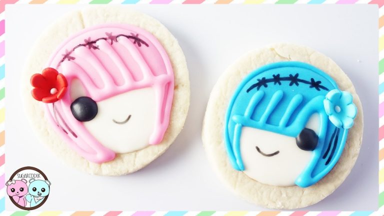 RE:ZERO REM & RAM COOKIES 🐹 Anime Food Baking Dessert Recipe Ideas