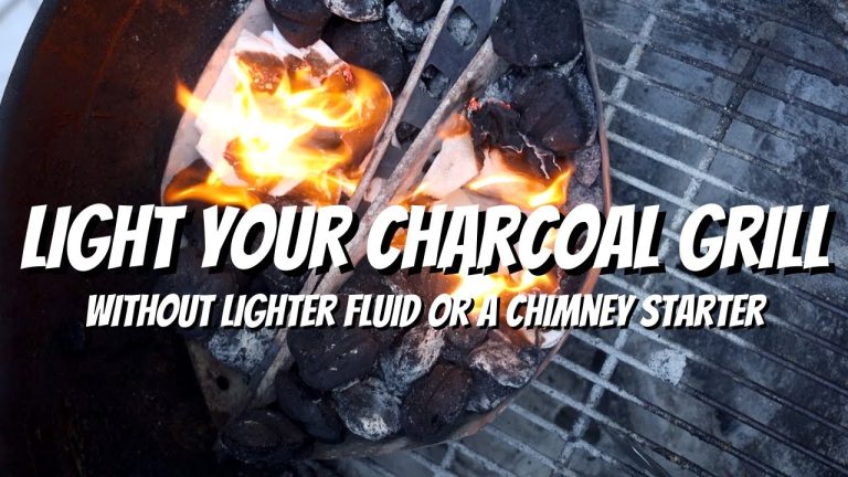 How To Start a Charcoal Grill Without Lighter Fluid Or A Chimney  #Shorts
