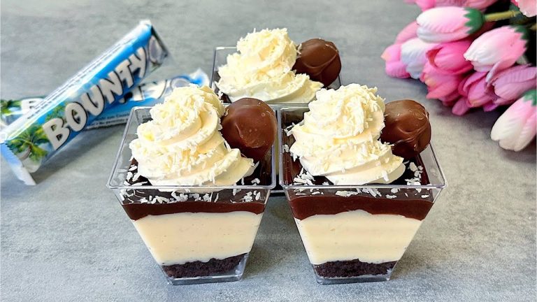 Bounty Dessert Cups – no bake dessert. Very Easy and Yummy!