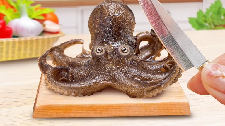 Honey Lime Grilled Octopus Recipe 🐙Cooking Yummy Miniature Seafood Outdoor🦀Little Kitchen