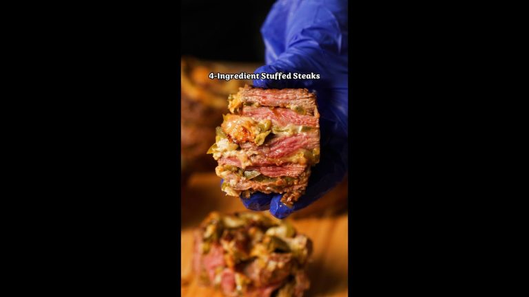 4-Ingredient Grilled Stuffed Steaks