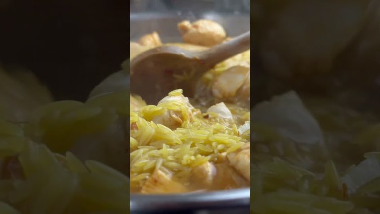 Orzo with creamy chicken – everyone will love it!