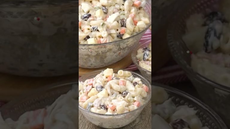 Chicken Macaroni Salad fully loaded with goodies 😋 #shorts