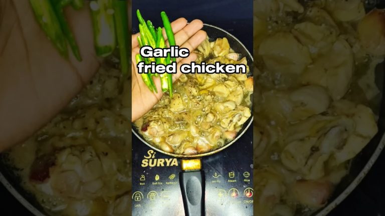 Street style garlic fried chicken 🍗hot and spicy chicken 🐔 🥵#snacksrecipe#asmr#asmrsounds#subscribe