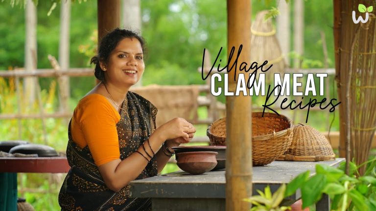 Clam meat Recipes for today's Lunch | Clam meat coconut curry | Clam meat stir fry | village cooking