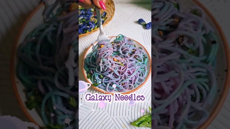 Galaxy Noodles! #food #satisfying #youtubeshorts #shorts #recipe #foodie #calming #noodles #noodle