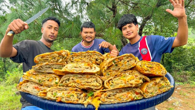 HOW TO MAKE PERFECT KOREAN EGG ROLL IN VILLAGE STYLE | EGG Roll Recipe