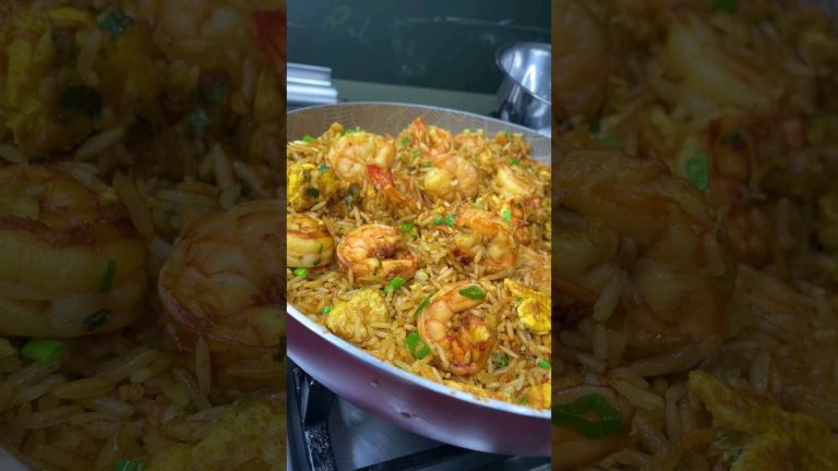 Arroz frito chino con Camarones