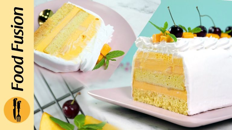 Easy Mango Ice cream Cake – Eid Special Recipe by Food Fusion