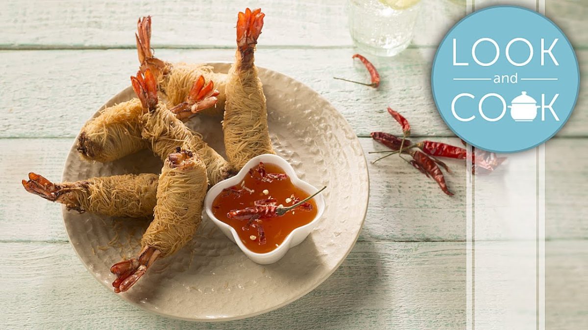 Kunafa Prawns Recipe – Look and Cook – step by step recipes | How to cook Kunafa Prawns Recipe