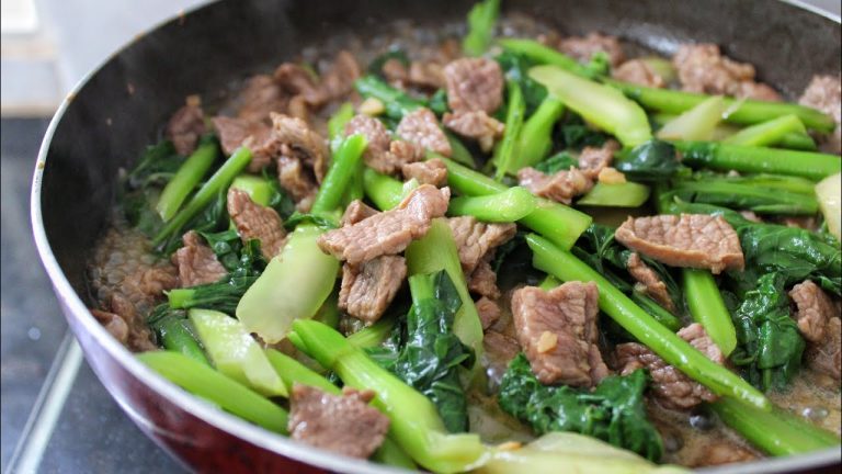 Beef with chinese kale recipe