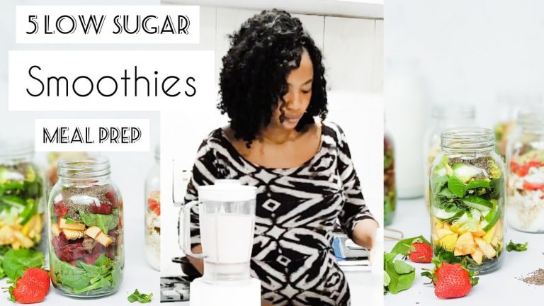 5 LOW SUGAR SMOOTHIES MEAL PREP | low sugar smoothie recipes | meal prep | diabetic friendly