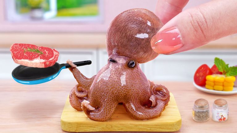 3000+ Best Seafood Recipes 🐙 Tasty Miniature Japanese Fried Baby Octopus Karaage 🍣 Tina Mini Cooking
