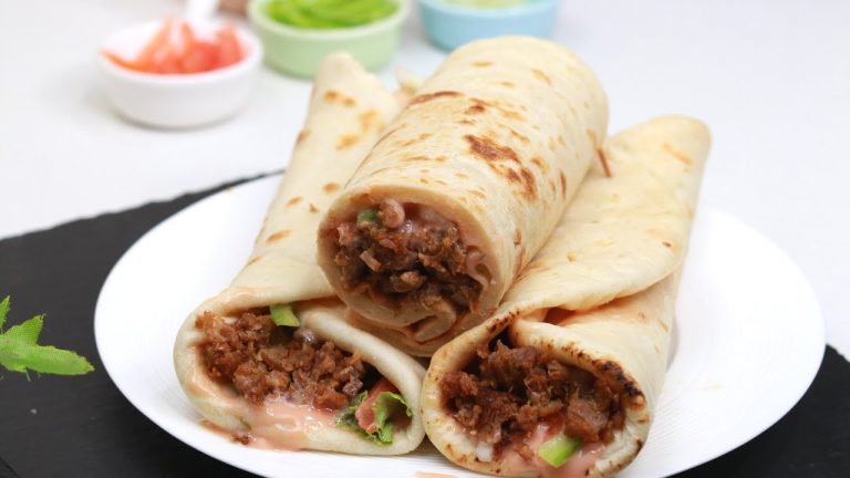 বিফ শর্মা ( ইস্ট ছাড়াই শর্মা ব্রেড তৈরির পদ্ধতি সহ ) ॥ Beef Shawarma Recipe ॥ Easy Beef  Shawarma