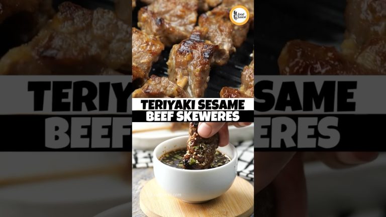 Teriyaki Sesame Beef Skewers Recipe By Food Fusion
