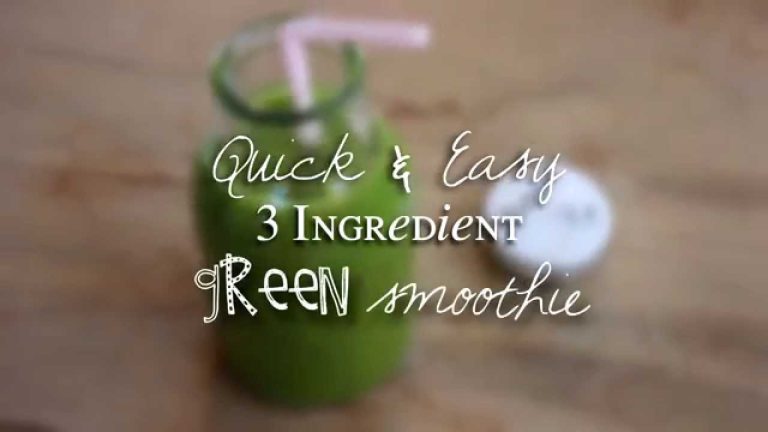 Quick & Easy 3 Ingredient Green Smoothie Recipe | psstminnie