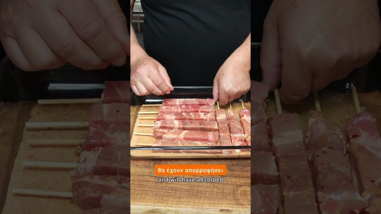 Έτοιμα σουβλάκια και Μαρινάρισμα #bbq #easyrecipe #pork #grill #souvlaki #tastyfood #quickrecipe