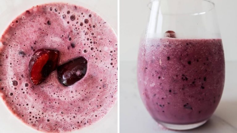 The Best Cherry Smoothie Recipe | Healthy Ice Cream Smoothie