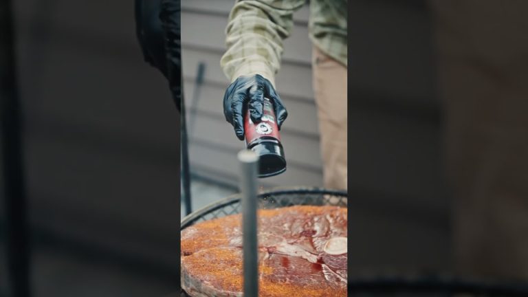 Caveman steak seasoned with Bearded Butcher BOLD! 🥩🔥 @breeofirepits  #shorts #steak #cooking