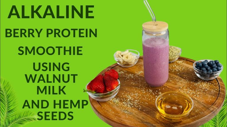 Berry Protein Healthy Smoothie Recipe Using Hemp Seeds And Walnut Milk | Alkaline Vegan Recipes