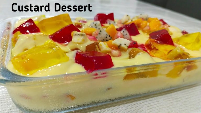 Custard Trifle with jelly/Custard Dessert recipe