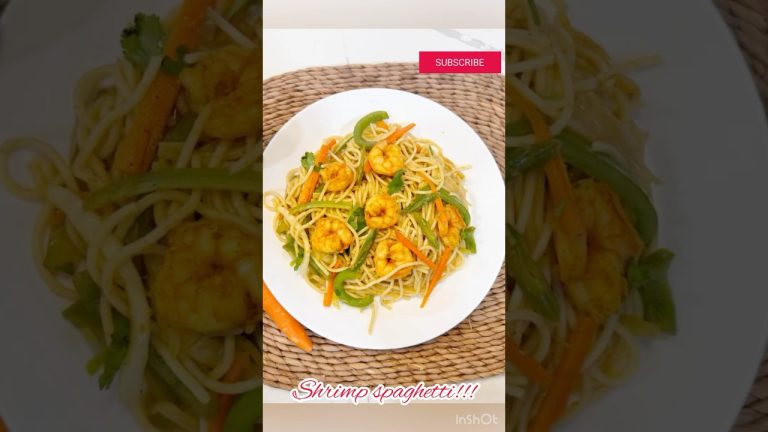 Shrimp Pasta | Spaghetti #shorts#recipe #food #cooking