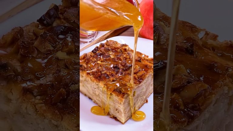 🍏🍎🍏🍎 New French APPLE Dessert Recipe! 4 apples & 5 minutes! #dessert #apple #cake #recipe #shorts