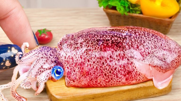 Recipes Miniature Seafood🦑 Best of Spicy Eating Korean Squid Deep Fried Calamari 💗 Recipes Seafood