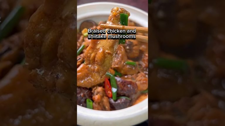 Clay pot chicken shiitake mushrooms