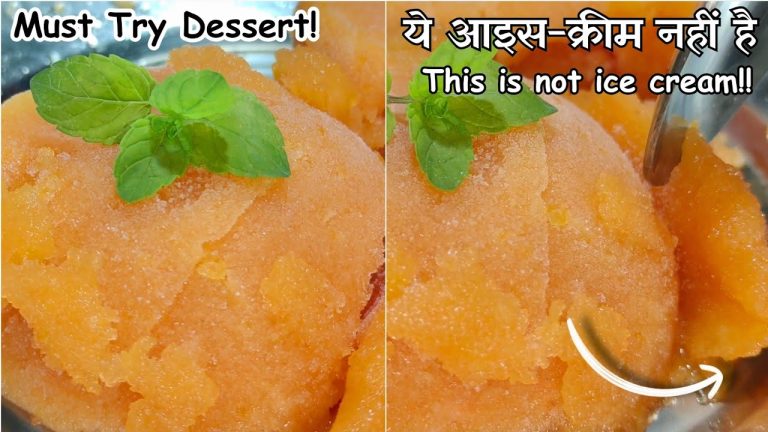 बिलकुल नया रेसिपी | Summer Dessert Recipes | Easy Dessert Recipes | Sorbet Recipe | Papaya Ice Cream