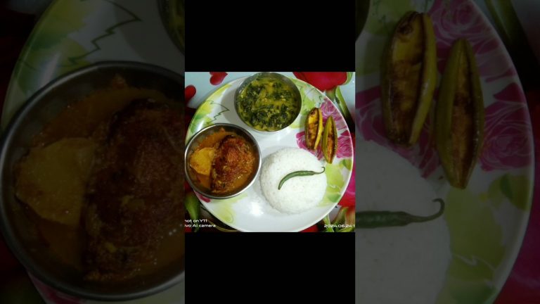 #simple lunch thali#youtubeshorts #bengalilunch #cooking #fish #food #lunch