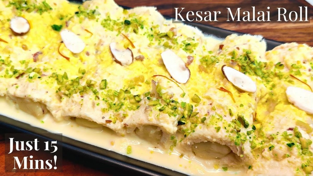 Malai Roll Recipe | Just 3 Ingredients! | ब्रेड मलाई रोल | Kesar Malai Roll | Instant Malai Roll