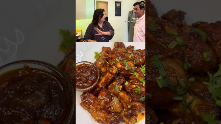 Farah khan & Sanjeev Kapoor’s Special Chicken wings Recipe| #chickenwings #shorts