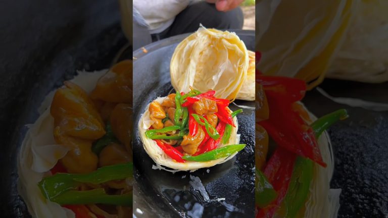 Chinese burger Outdoor Fried Pork Intestines