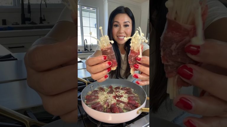 Steak and Enoki Mushrooms Dinner | MyHealthyDish