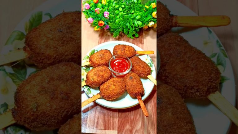 ঘরে থাকা সামান‍্য উপকরনে দোকানের মতো চিকেন কাটলেট তৈরি করলাম।।Chicken Cutlet Recipe।।#shorts