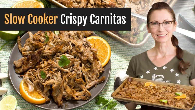 Crispy Pork Carnitas in Slow Cooker with Orange Lime Recipe