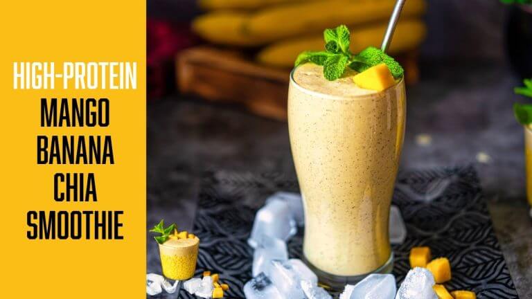 Healthy High-Protein Mango Banana Smoothie – Creamy Banana & Mango Smoothie Recipe – Easy Smoothie
