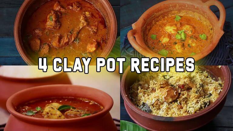 4 Clay pot Recipes | 4 Recipes in clay Pot | Clay Pot Cooking