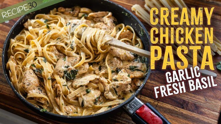 Creamy Garlic Chicken Fettuccine