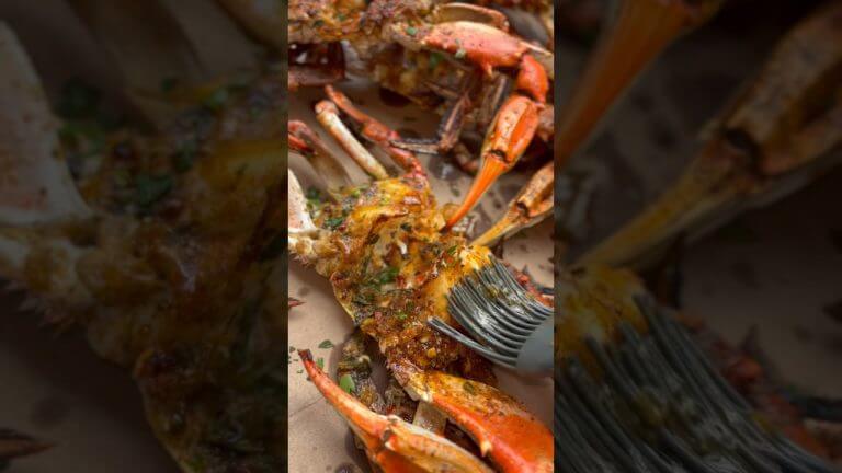 OVEN BROILED BLUE CRABS