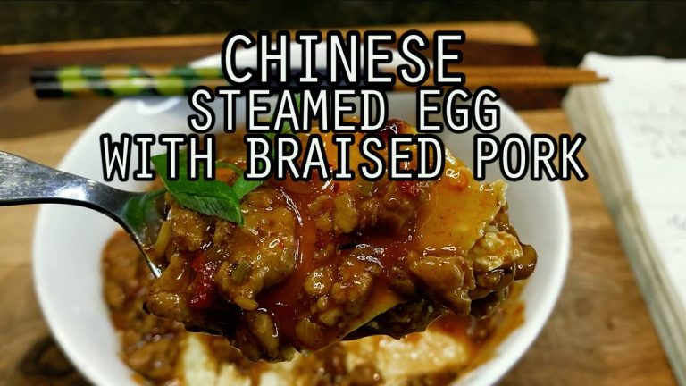 Woo Can Cook | Steamed Egg With Braised Pork (Rou Mo Zheng Shui Dan) #recipe #food #cooking