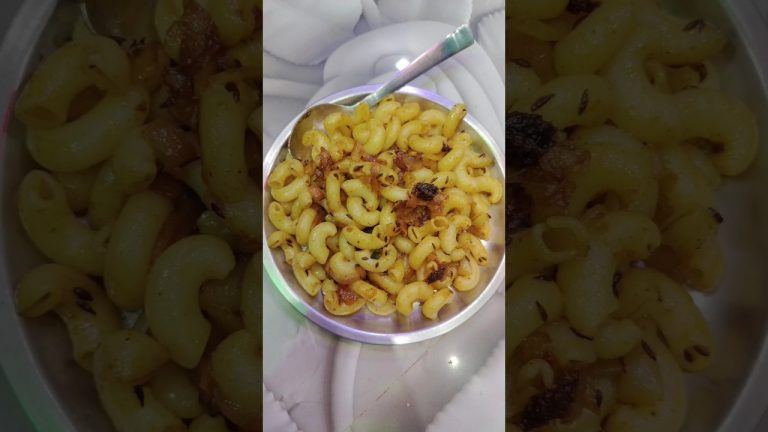 pasta at home without tomato 5 min recipe #shorts #youtubeshorts #pasta #microni #trendingshorts