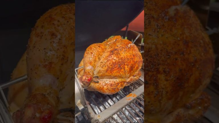 how to make a stuff rotisserie chicken w/ ​⁠@mysemicharredlife #rotoq360 #grill #bbq #biggreenegg