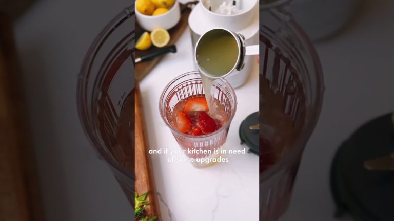 Drink this luscious strawberry lemonade all summer long. Recipe in the description. #shorts